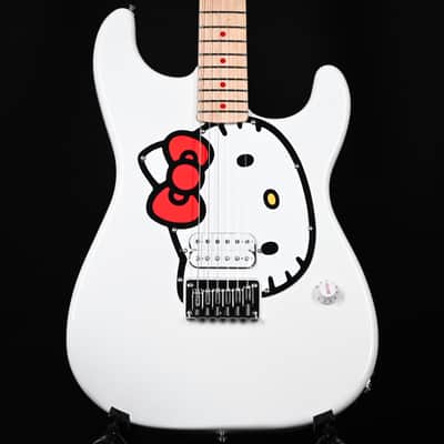 Squier x Hello Kitty Stratocaster Electric Guitar - White 2025 (CYKF25009105) image 1