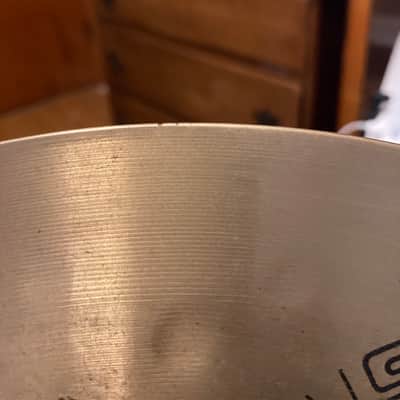 Paiste Sound Creation 14 Dark Heavy Hi Hats Cymbals 1980s                    Vintage 602 hat image 4