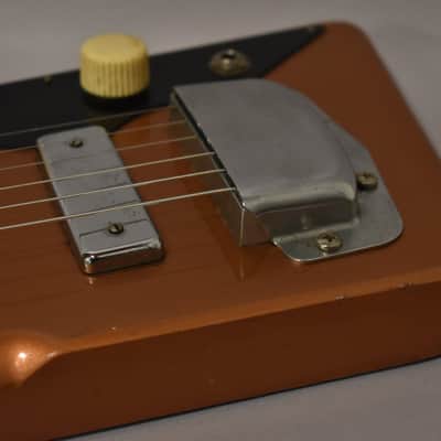 1966 Harmony H-1 "Shark Tooth" 6-String Lap Steel Copper image 11
