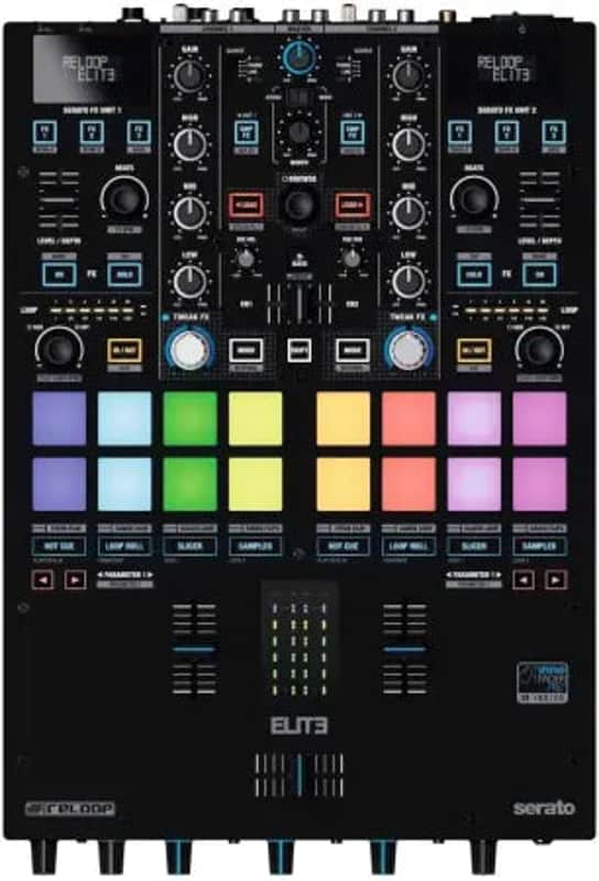 Reloop ELITE | DVS Mixer with Dual USB & OLED Displays | 24-Bit Audio Interface for Serato DJ Pro image 1