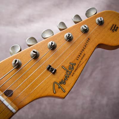 FENDER USA CS Mastertbuilt 56' Reissue Active Stratocaster Relic * Todd Krause "Faded British Racing Green" (2022) image 13