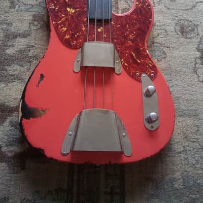 Fender Precision Bass 2001 - Fiesta Red over Sunburst image 4
