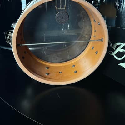 Vintage 1936 Ludwig & Ludwig 6.5x14" Super Solid 1ply Maple Snare Drum in White Duco & Nickel Plated Hardware image 9