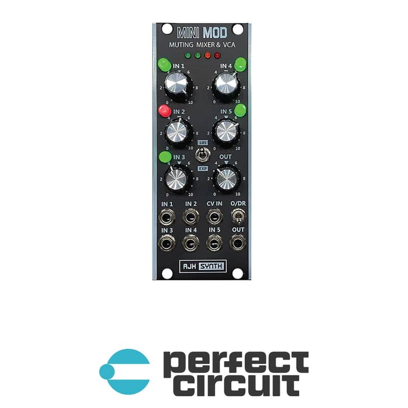 AJH Synth MiniMod Muting Mixer + VCA (Black) image 1