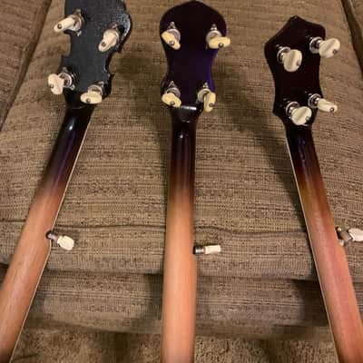 Gibson TB-1 5 string conversions 1926 diamond flange 2- 1928 hex flange - dark walnut brown finish with speed necks image 3