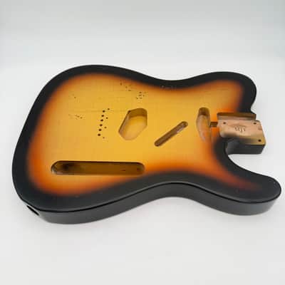MJT Telecaster Body Alder Relic Nitro 3-Tone Light mjt6594 image 2