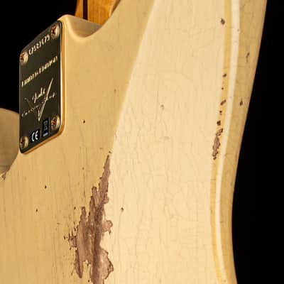 Fender Custom Shop LTD '55 Bone Tone Strat Relic - Aged Honey Blonde with Gold Hardware #81679 image 13
