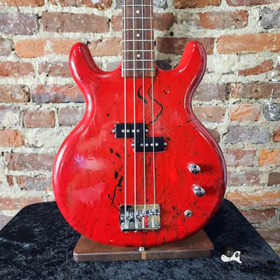 Lotus / Aria Pro II / Matsumoku MIJ Neck-Thru Double Cut Electric Bass  (1970s, Custom Poly Dip) image 1