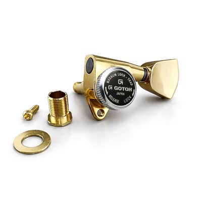 Gotoh Locking Tuners - 3 per side - Magnun Lock Trad (MG-T) - Gold - For Les Paul - 05192GYTX-AEL