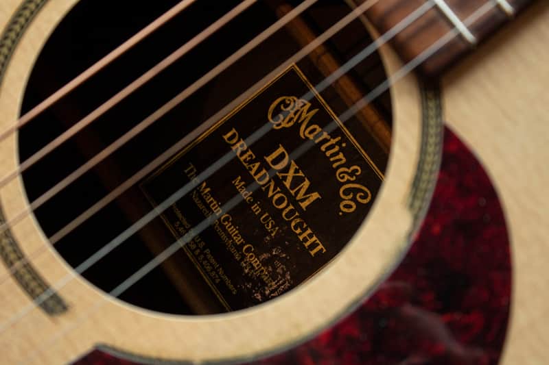 USA Martin DXM Dreadnought Acoustic Guitar with Hard Case | Reverb