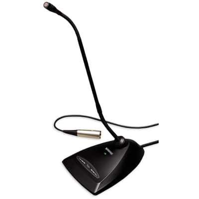 Shure MX418D/C Cardioid Condenser Microphone, 18" Gooseneck, Includes Desktop Base with 10' Cable, Logic Functions, Programmable Switch, LED Indicator, Snap-Fit Foam Windscreen image 2