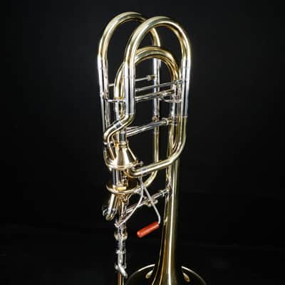 Bach 50AF3 Stradivarius Pro Bb/F/Gb Bass Trombone Infinity Valve Open Wrap image 9