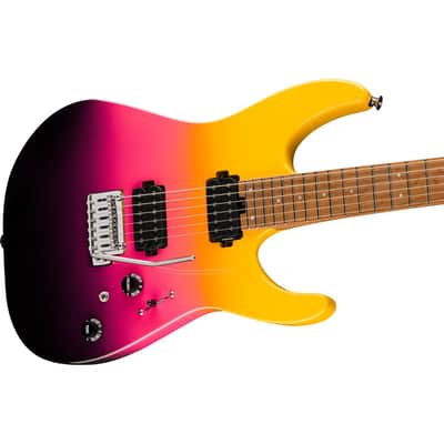 Charvel Charvel Pro-Mod DK24 HH 2PT CM Electric Guitar, Caramelized Maple Fingerboard, Malibu Sunset image 4