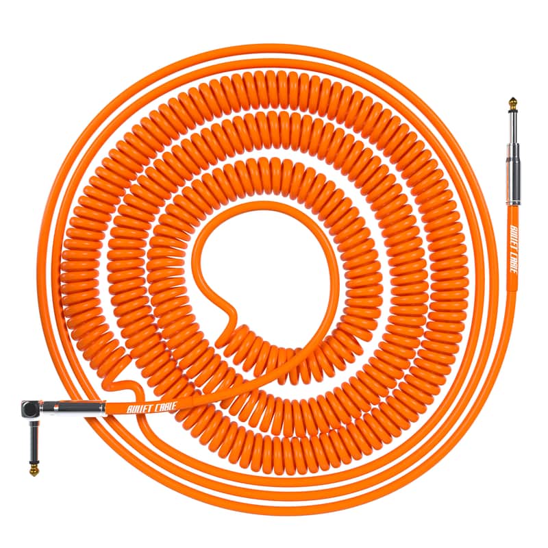Bullet Cable 10/20 Orange Straight Coil Cable (30ft) image 1