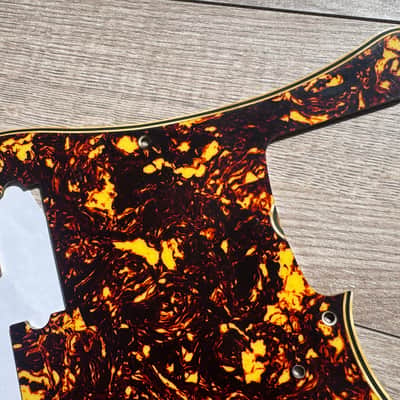 62 Fender Precision Pickguard  60 thru 71 Relic Aged  Brown / Orange Fire Tortoise USA RI image 6
