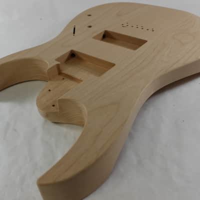 Unfinished Hardtail Alder Guitar Body- 7 string- Fits Ibanez (tm) RG Necks- Hipshot-EMG 707 - J2252 image 4
