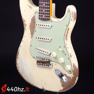 Fender Custom Shop Limited Edition 60 Dual-Mag II Stratocaster Super Heavy Relic Aged Vintage White 1960 image 2