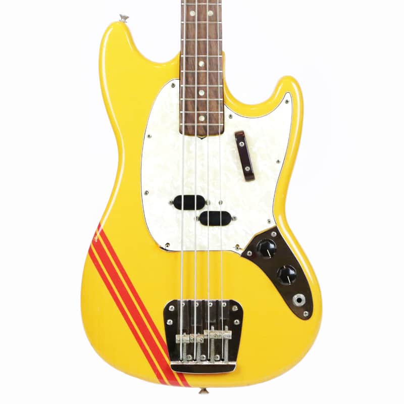 1972 Fender Mustang Bass Competition Orange Vintage Original Rare Custom Color Shot Scale Electric Bass Guitar w/ Orig. Hard Case image 1