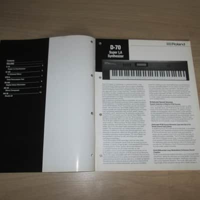 Roland Synthesizer Literature Package (with D-70)  - Brochure/Catalog - Rare image 3