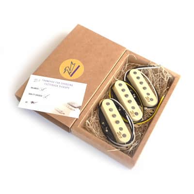Fuzzy Duck™ Gold Series Single Coil Pickups for Stratocasters (Bridge) - Vintage White without Logo image 13