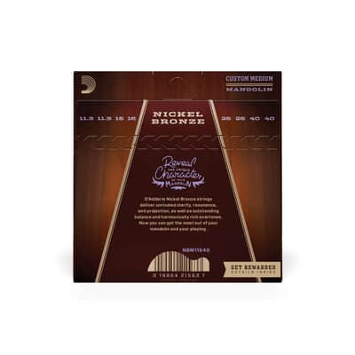Nbm11540 Nickel Bronze Mandolin Set, Custom Medium, 11.5 40 image 2
