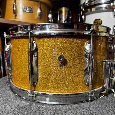 WFL Zephyr Lug Snare Drum In Gold Sparkle image 7