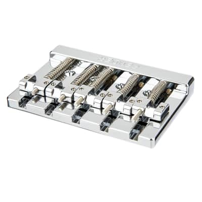 Fender HiMass 5-String Bass Narrow Bridge Assembly With Brass Saddles, Chrome 099-4410-000 image 1