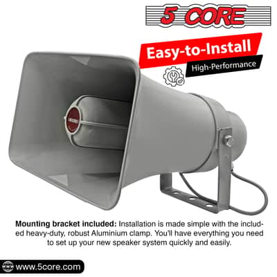 5 CORE 10 x 6 Inch PA Speaker System Outdoor Loudspeaker System 20W Power Horns Waterproof Weatherproof 8 Ohm PA Speaker for Ice Cream Truck Car-1 PC image 11