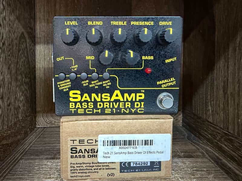 Tech 21 Sansamp Bass Driver D.I. V2 With Box 2016 - Present - Black image 1