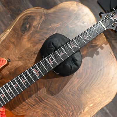 PRS Private Stock #12058 Custom 24 Raspberry Lemon Stripe w/ Reverse Chevron Flame Maple Top image 20