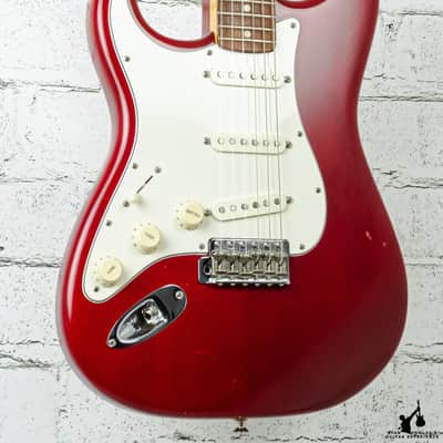 Warmoth/Fender Partscaster Left Handed Transparent Red image 2