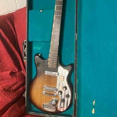 Teisco Del Ray ET-200 Sunburst Two Pickup + Tremolo WITH CASE OHSC Japan 1960s Original Vintage image 1
