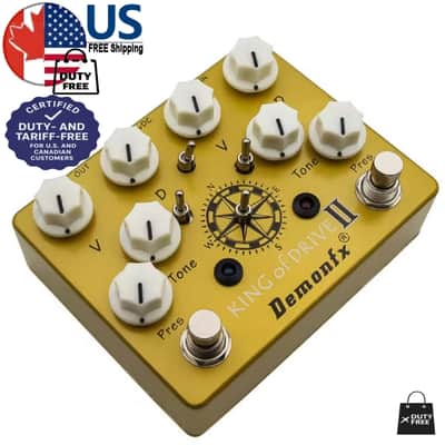 Demonfx KING of DRIVE II V4 Overdrive + Distortion PRO Dual Guitar FX Pedal US SHIP image 4