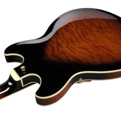 Ibanez AS93QMSP DBS Artcore Semi Hollow Electric Guitar. Dark Brown Sunburst image 8