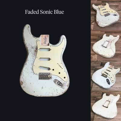 Made to Order - FRANCHIN Mercury guitar body Relic Aged 100% Nitro Lacquer (Sunburst/ Black/ White/ Blue/ Green/ Yellow/ Red/ Pink/ Burgundy/ Purple/ Gold/ Silver, etc.) Basswood Poplar Stratocaster-Strat-S-Style Made in Italy image 9