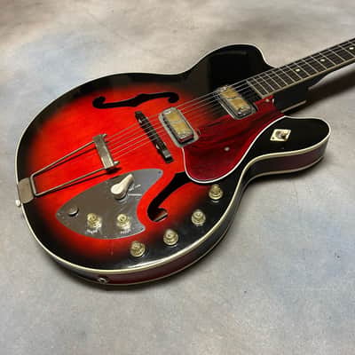 1960's Harmony H-66 Vibra Jet Sunburst w/OSSC & Strap & Cord ! 1-OWNER !! RARE!!! image 1