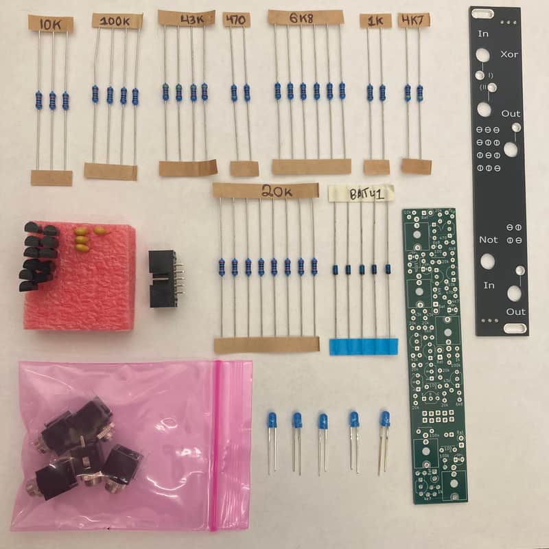 LinguaeDevices: Xor Gate, Component Kit - 4hp Eurorack image 1