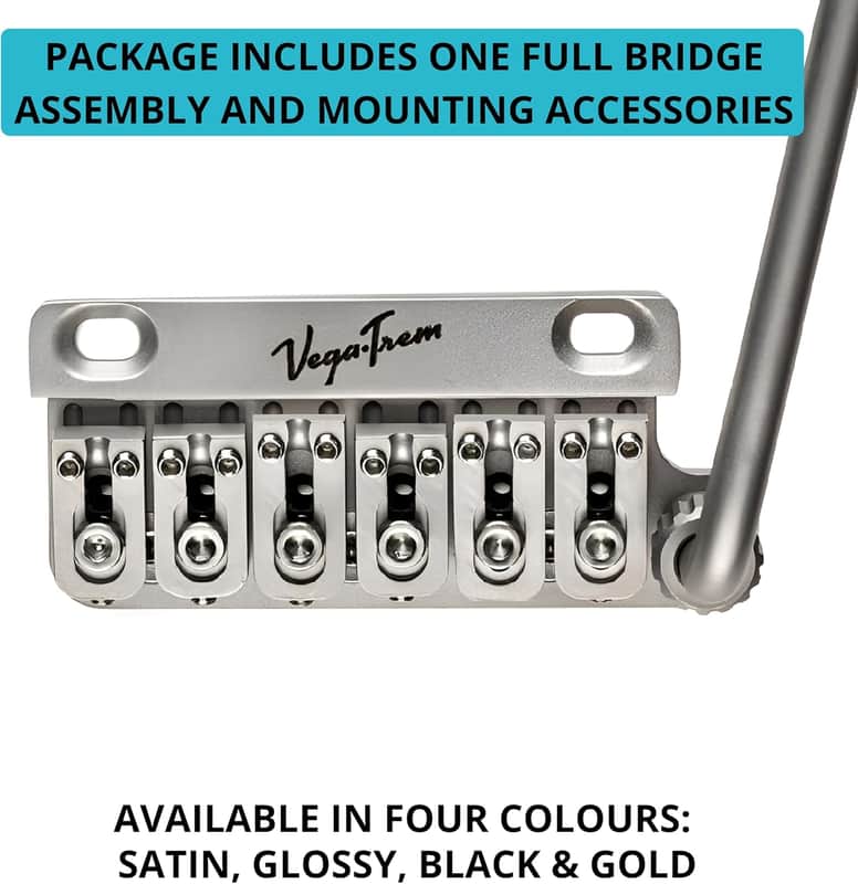 New Open Box. Made in Spain! Vega Trem VT1 2-Points Satin Stratocaster Guitar Tremolo Bridge No Mods Easy Installation - Satin image 1