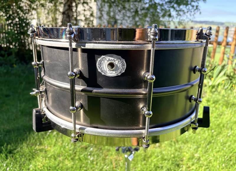 Ludwig LB417ST Limited Edition Black Beauty Satin Deluxe Brass 6.5x14 Snare Drum 2023 - Satin Black image 1