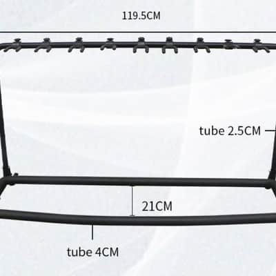 9-space Collapsible Multiple Guitar Stand Rack  - Black by Budreau Guitars image 2