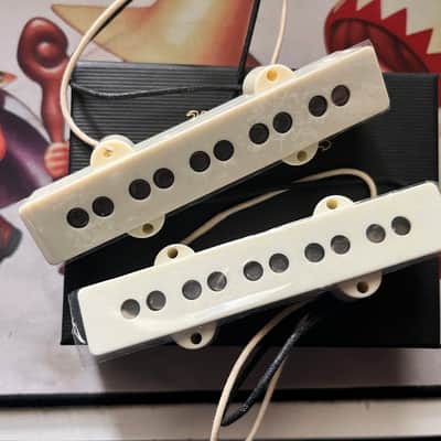 BRAND NEW Kloppmann JB61-5 5 String Jazz Bass® Pickup Set - Parchment (Pearl White) Covers image 1