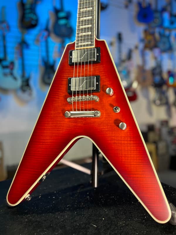 Epiphone Flying V Prophecy Electric Guitar - Aged Bengal Tiger Burst Auth Deal Free Ship! 319 FREE PLEK! image 1