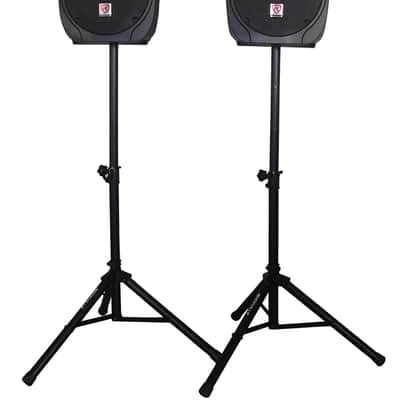 Pair of Rockville Package 12" 1400 Watts Passive DJ PA Speakers+(2) Stands+(2) Mics+Cables image 2