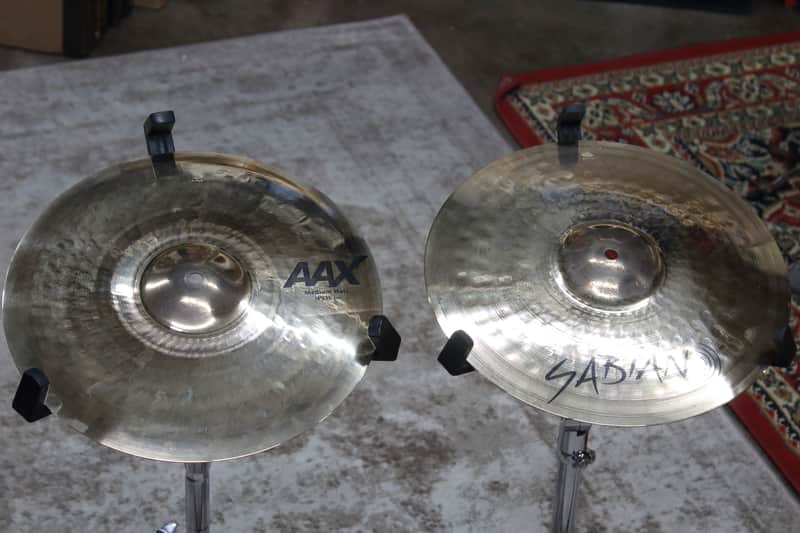 Sabian 14" AAX Medium Hi-Hat Cymbals (Pair) Brilliant image 1