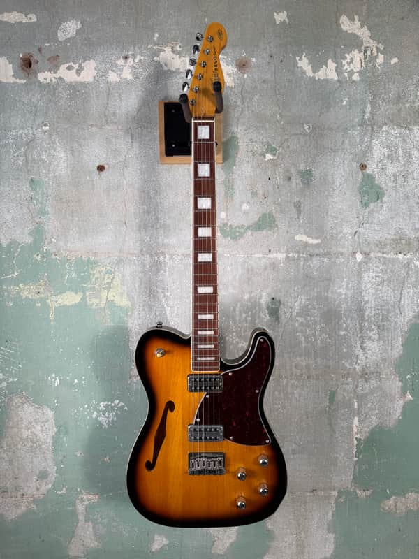Vintage REVO Series 'Midline' Guitar ~ Two-Tone Sunburst image 1