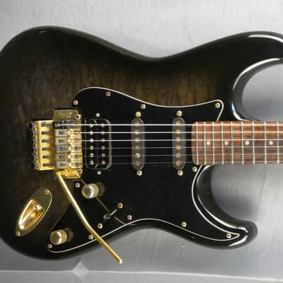 FENDER Stratocaster STR-75R 1986 - Black Burst Gold - Japan Import image 3