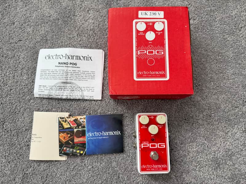 Electro-Harmonix Nano POG Polyphonic Octave Generator 2015 - Present - Red / White image 1