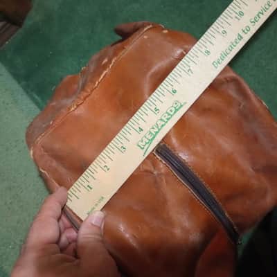 Hazel U.S.A. Vintage  12x8   Drum Bag/Case - Brown Leather image 2