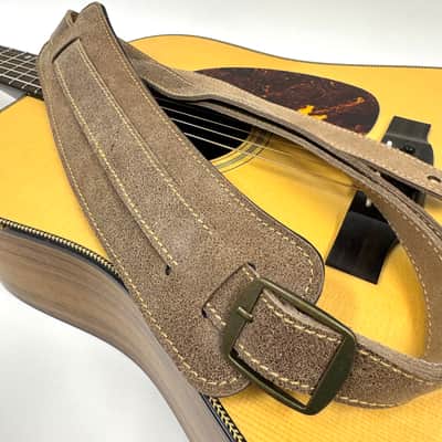 Walker & Williams C-19-DBRN Distressed Brown Finish Leather Vintage Slash Strap Extra Long image 5