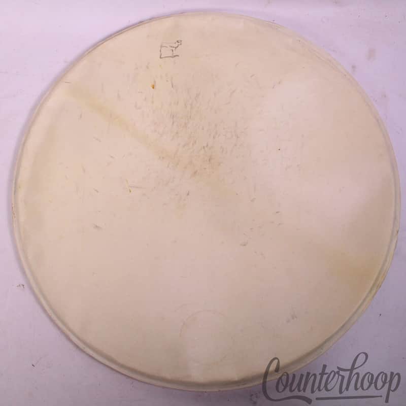 Ludwig & Ludwig 22"Calf Skin Bass Drum Head Batter/Resonant Cow Logo Vintage 40s image 1